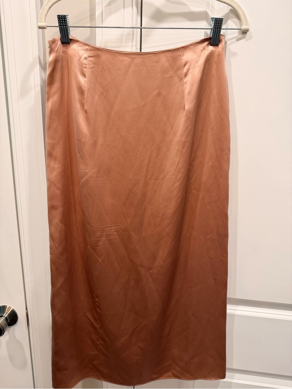 Vince Satin Wrap Midi Skirt in Rosewood - Picture 4 of 4